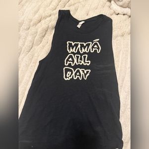 Black Graphic Tank Top